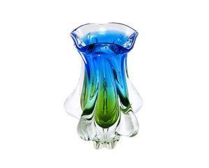 Josef Hospodka Glass Vase, Chribska Glass, Magnificent Colours