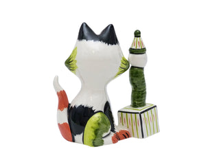 Lorna Bailey Cat, Jack-in-the-Box Cat, Decorative Ornament