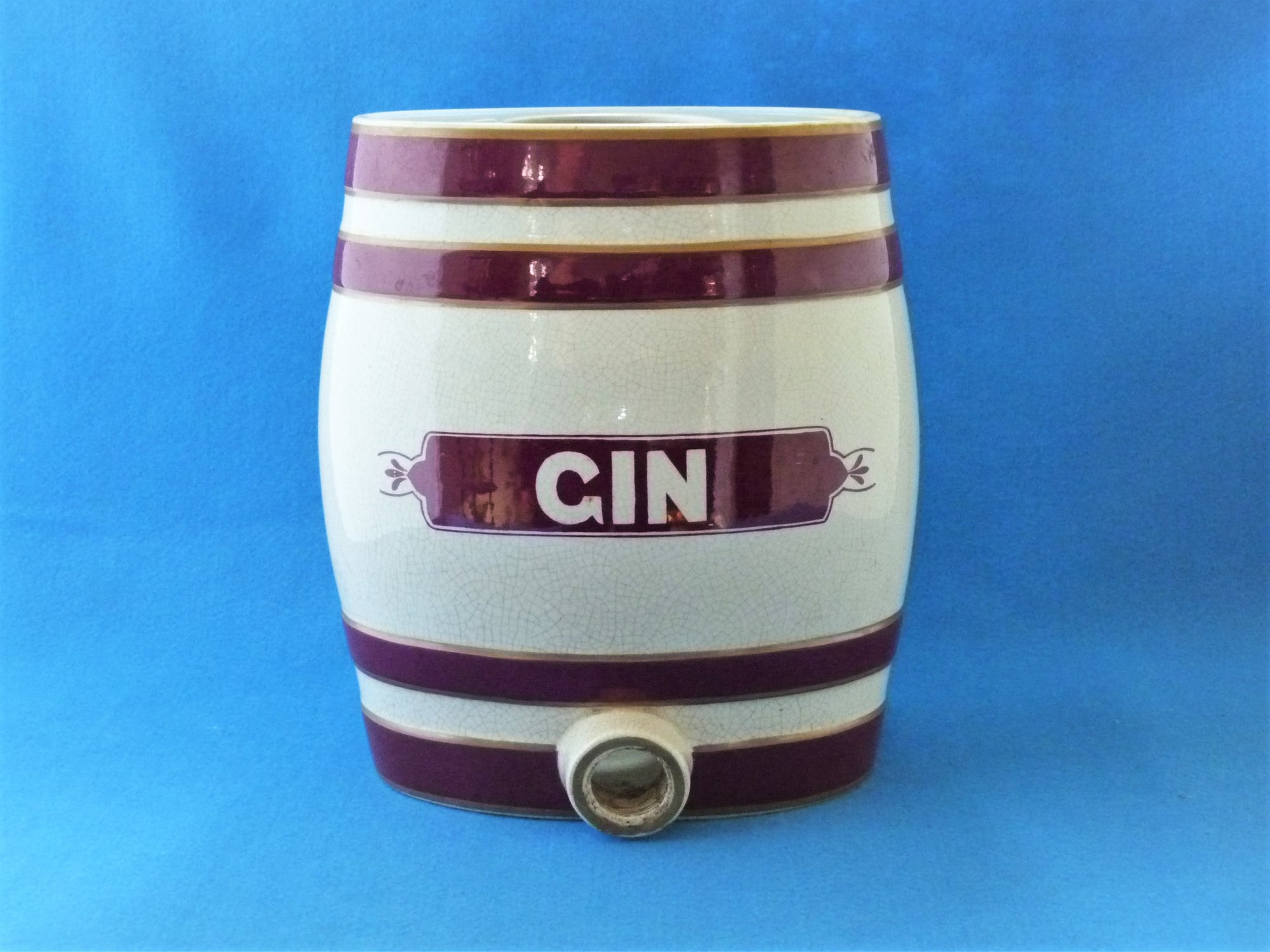 Antique Gin Barrel, Early 20th Century, Home Bar Decor