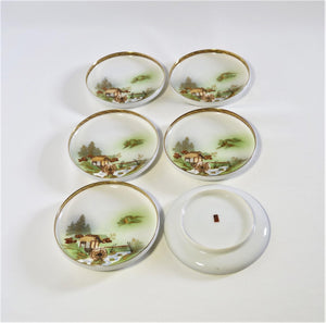 Japanese Kutani Eggshell Porcelain Tea Set, Delicate and Beautiful