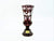 Ergermann Ruby Glass Vase, Bohemian Glass, Original Label