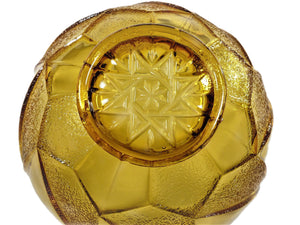 Art Deco Amber Glass Bowl, Sowerby 1940's Serving Bowl