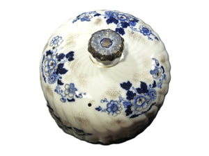 Victorian Cheese Dome, "Gresham" Bishop & Stonier, Flow Blue,1890's