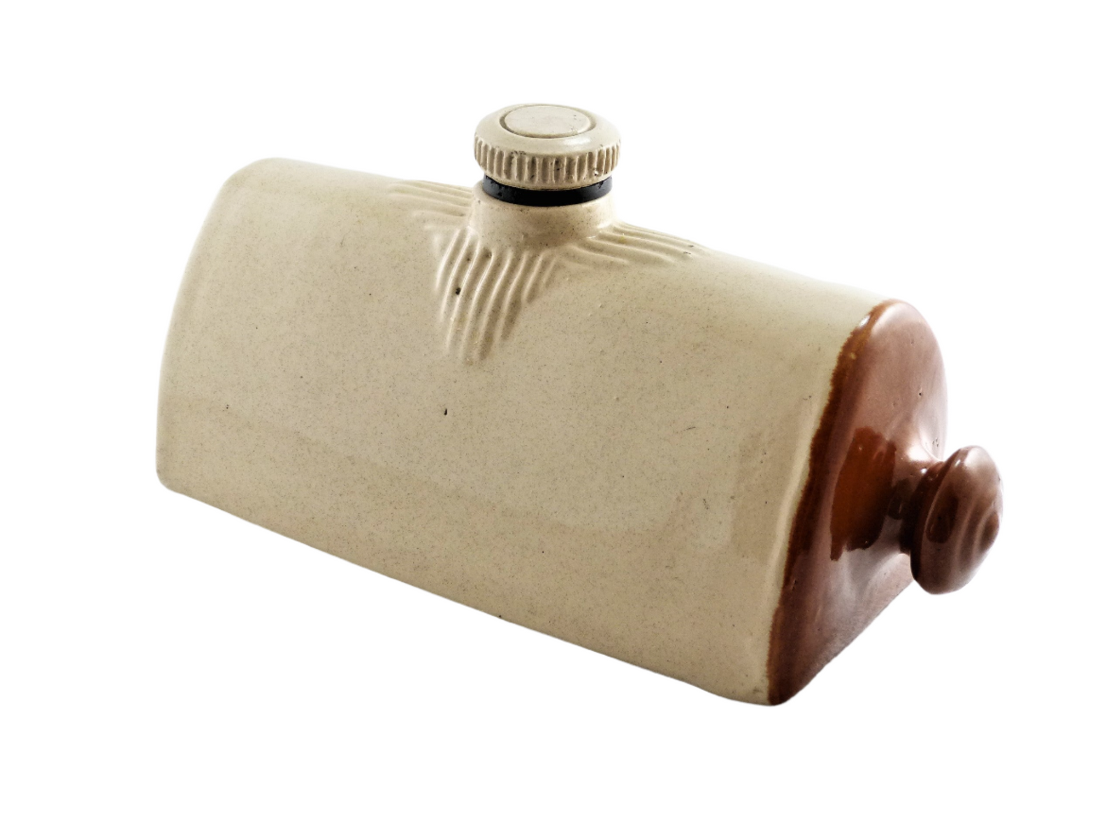 Vintage Stoneware Foot Warmer, Large Bed Warmer, Hot Water Bottle