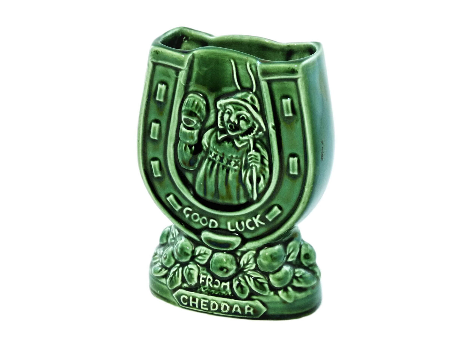 SylvaC Cheddar Souvenir Vase, No 4236, Good Luck from Cheddar