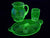 Uranium Glass Water Set, Vintage, Glows Beautifully