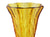 Art Deco Amber Glass Vase, Elegant Tall Fluted Vase, Slim Shape