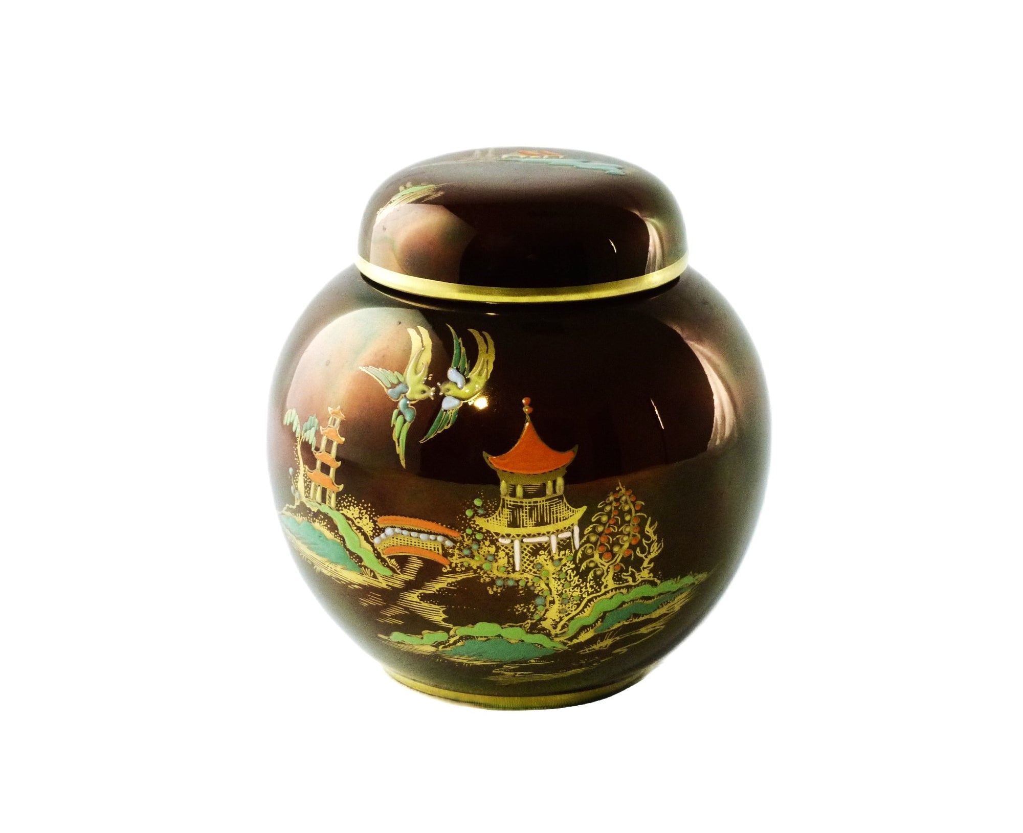 Carlton Ware Rouge Royale "New Mikado" Lidded Jar