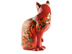 Anita Harris Cat, Hand Painted Red Sitting Cat, Stunning