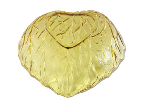Vintage Amber Glass Bowl, Shallow Serving Bowl, 1950's