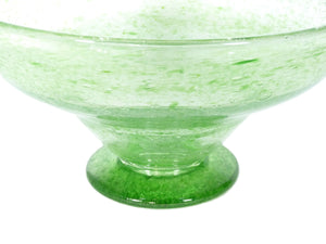 Green Glass Bowl, Late 20th Century, Large Size