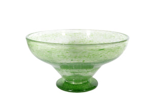 Green Glass Bowl, Late 20th Century, Large Size