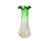 Vintage Green Glass Tulip Vase, Attractive Ruffled Top , Very Pretty