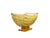 Art Deco Amber Glass Vase, Rectangular Shape, Pressed Glass