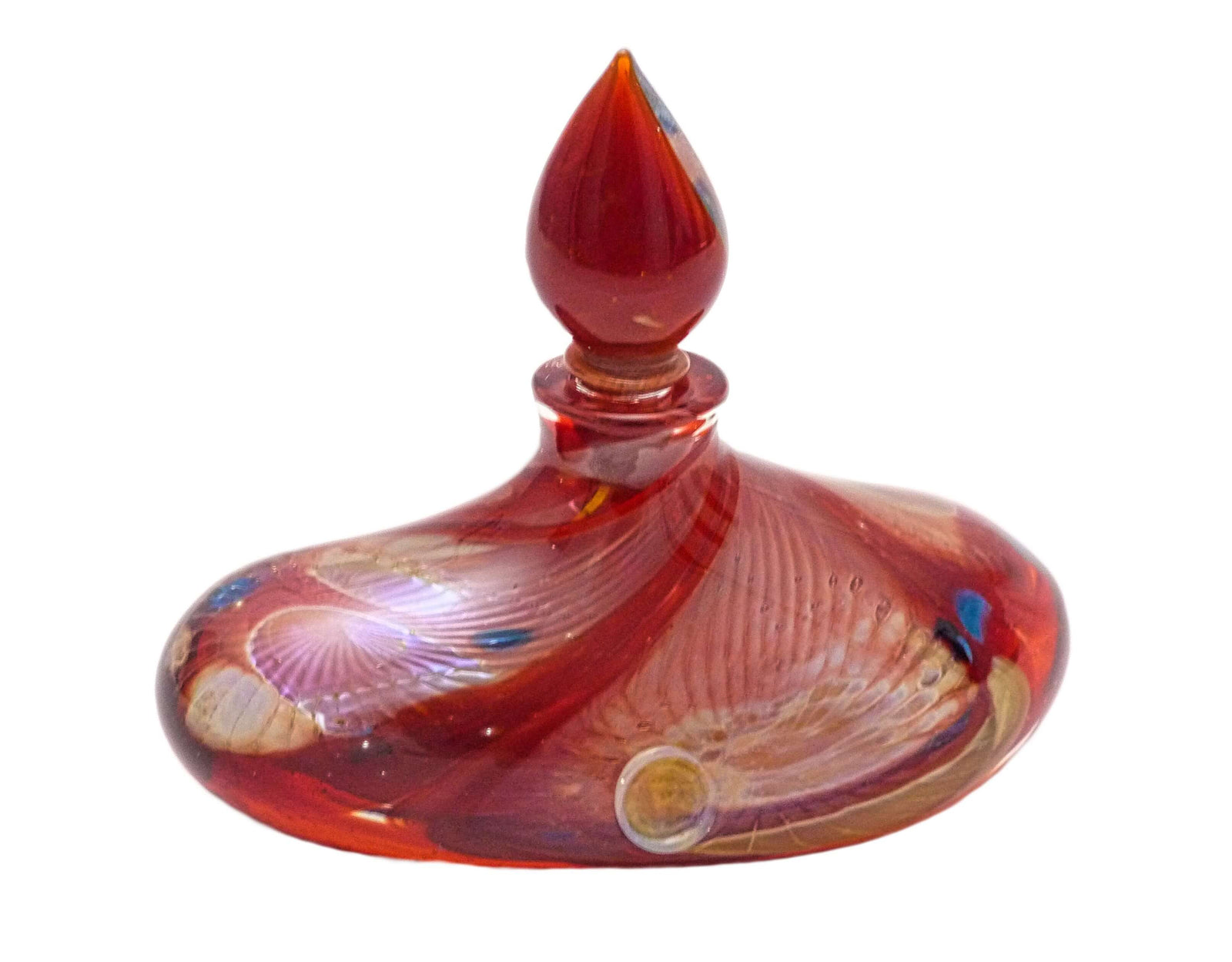 Richard Clements Art Glass Perfume Bottle, Stunning Colours