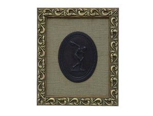 Wedgwood Black Basalt Plaque, Features Discus Thrower, Impressive Plaque