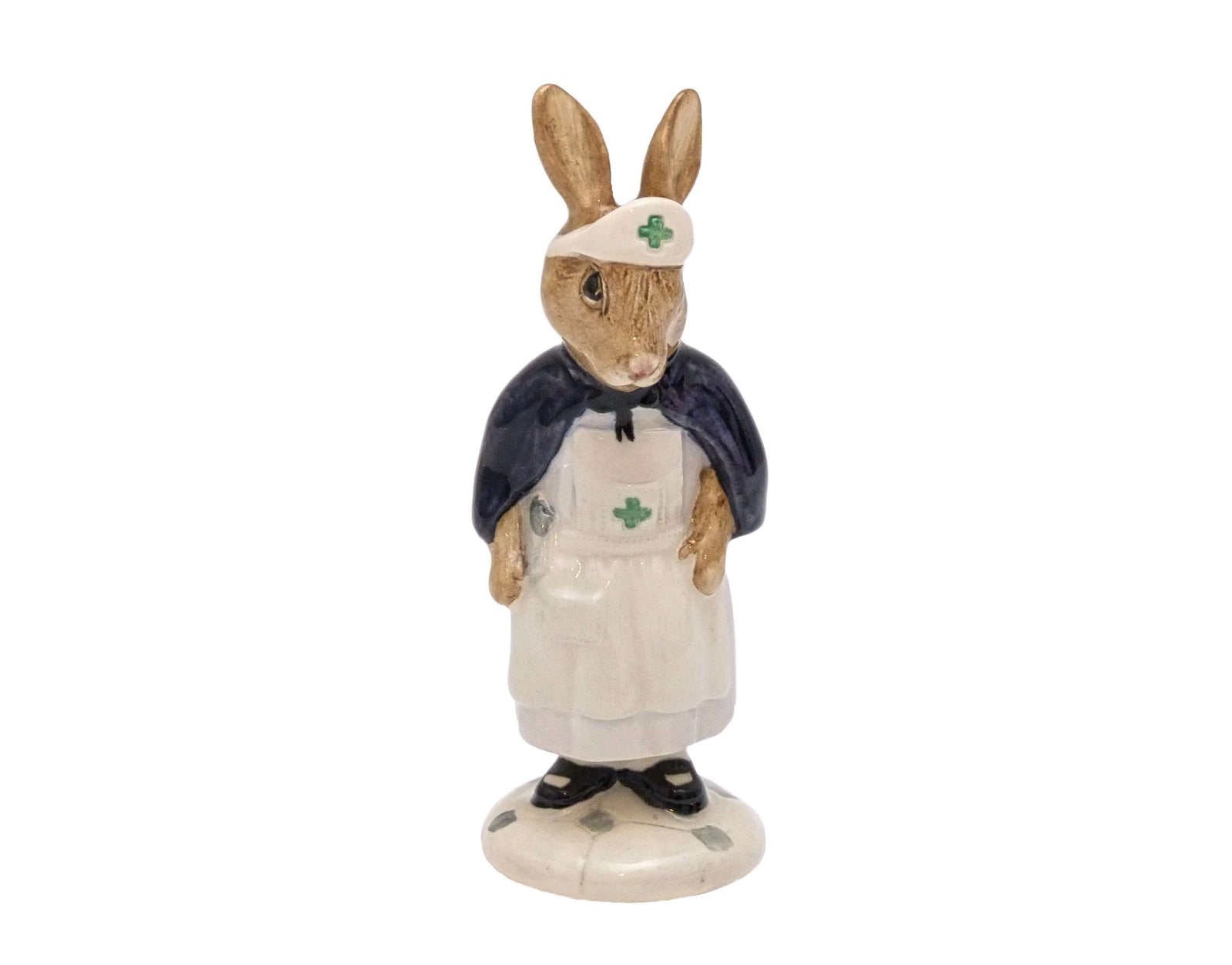 Bunnykins Nurse figure with a Green Cross  on her uniform.