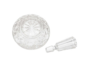 Vintage Cut Glass Perfume Bottle, Elegant Diamond Cut