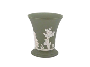 Green Jasperware Wedgwood Vase, Small Pretty Posy Vase