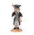 The Bunnykin is dressed in his black academic cape and wearing his mortar board.