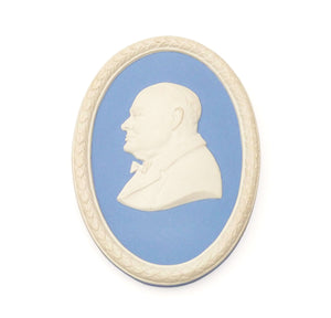 Sir Winston Churchill, Wedgwood Jasperware Portrait Medallion