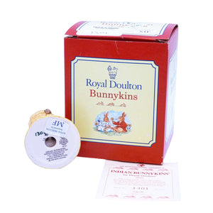 Indian Bunnykins Figure, DB202, With Box and Certificate, Royal Doulton