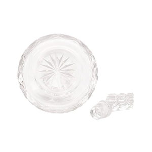 Vintage Cut Glass Perfume Bottle, Gorgeous Diamond Shaped Stopper