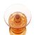 Wedgwood "Sheringham" Amber Glass Candlestick, Three Rings
