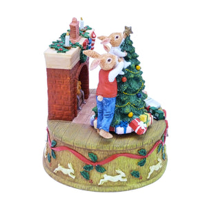 Royal Doulton "Happy Christmas from the Bunnykins Family" Music Box, DBR 14/149