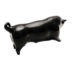 Wedgwood Black Basalt Taurus The Bull, Very Impressive