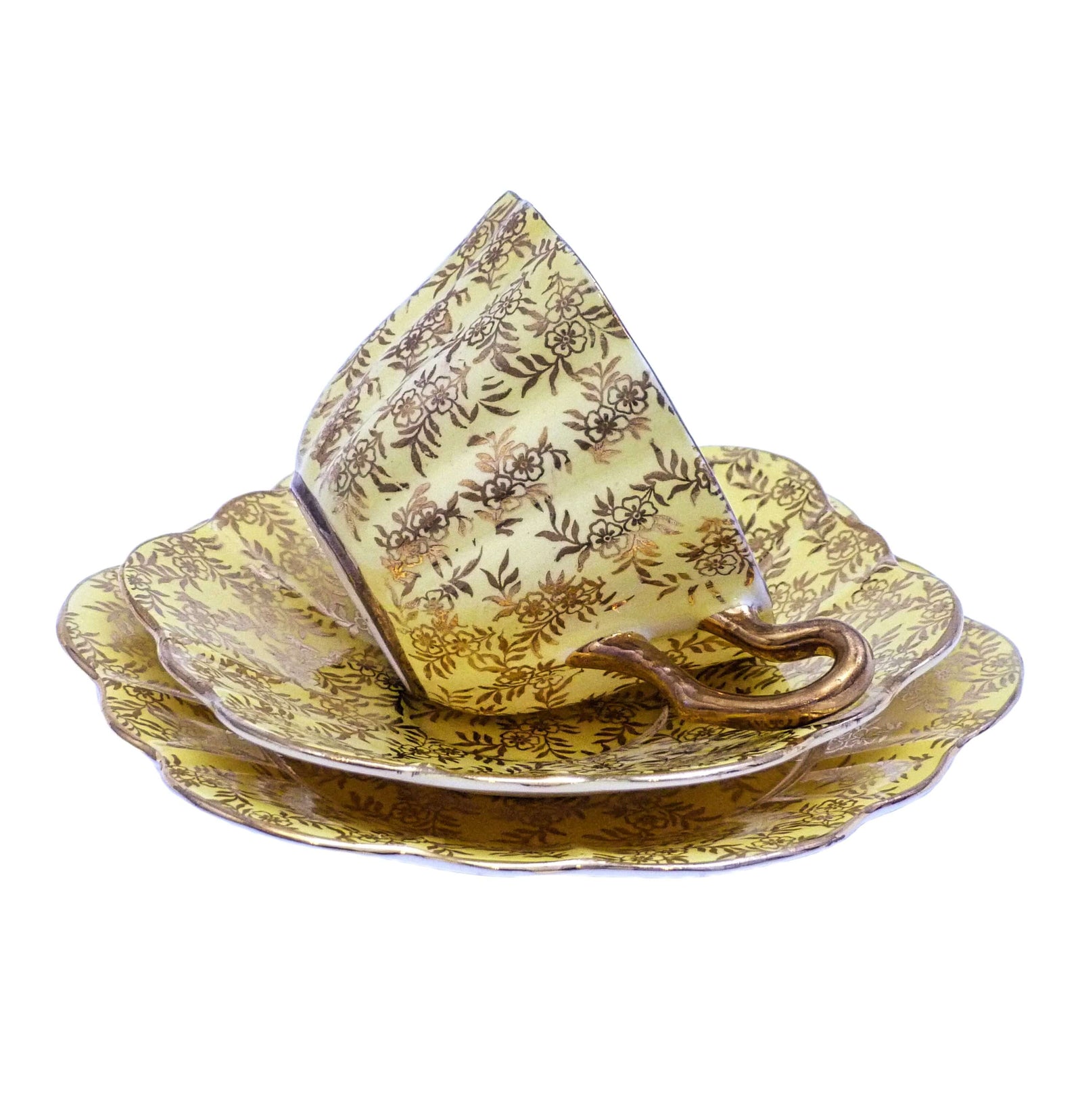 Royal Stuart Spencer Stevenson, Cup, Saucer and Plate, English Bone China