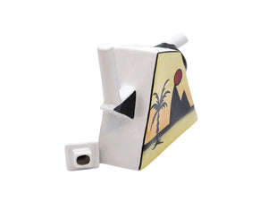 Lorna Bailey Art Deco Style Teapot, "Pyramids" Design, Decorative Ornament