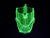 Uranium Glass Creamer, Vintage Small Jug, Glows Beautifully