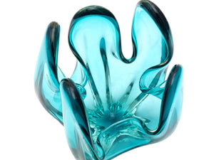 Iwatsu Glass Centrepiece, Mid-Century Japanese, Hineri Range, Amazing Colour