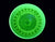 Uranium Glass Pedestal Bowl, Davidson Primrose Pearline Glass, "Prince William"