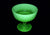Uranium Glass Pedestal Bowl, Davidson Primrose Pearline Glass, "Prince William"
