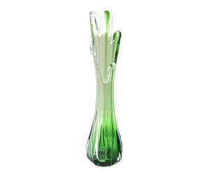 Vintage Green Finger Vase, Mid-Century, Stunning Green Colour