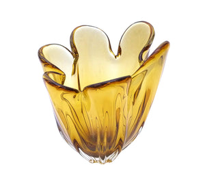 Iwatsu Glass Vase/Bowl/Centrepiece, Mid-Century Japanese, Hineri Range
