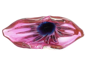 Iwatsu Glass Vase, Mid-Century Japanese, Hineri Range, Stunning Colour