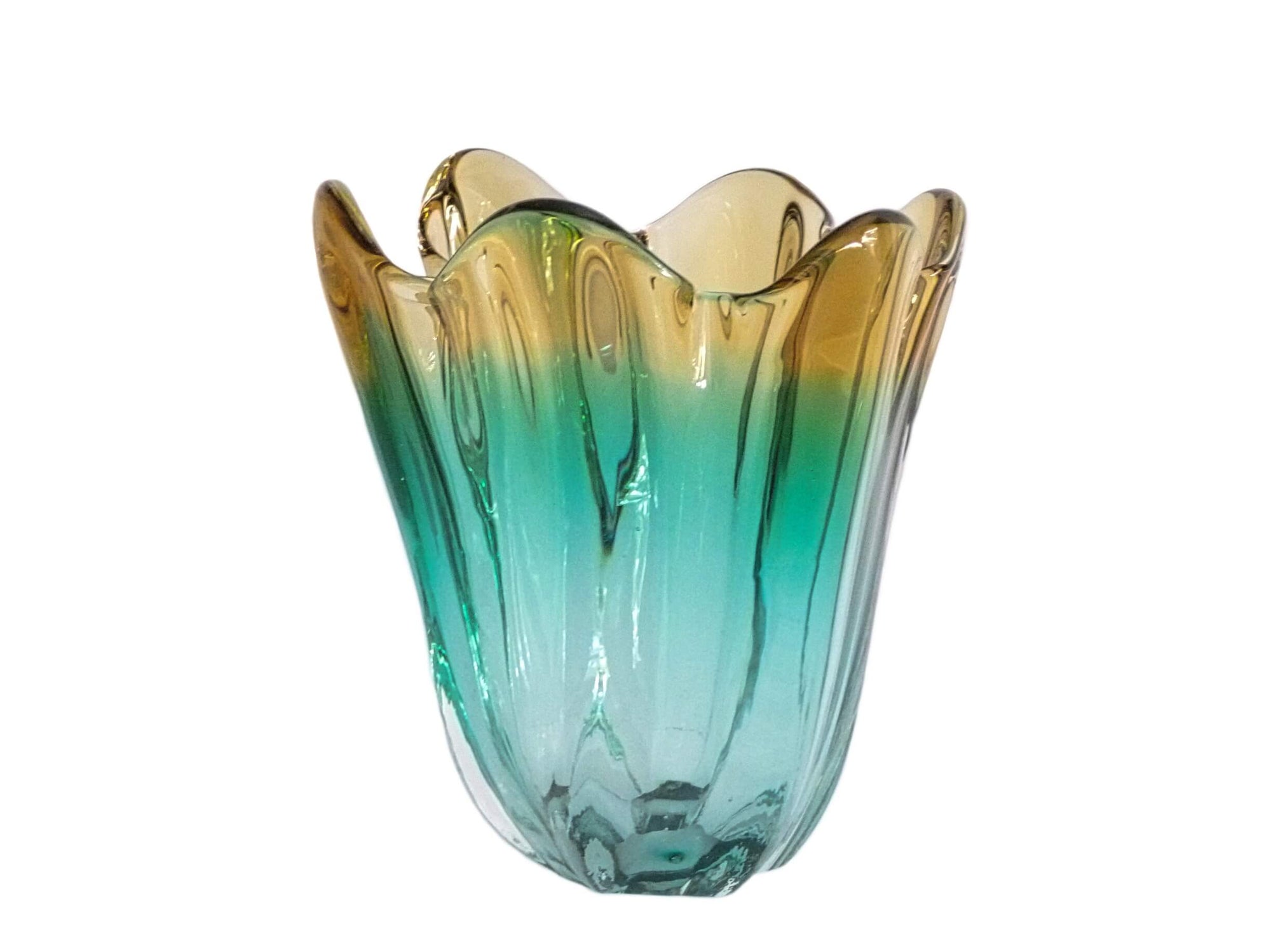 Sanyu Glass Bowl/Vase/Centrepiece, Mid-Century Japanese, Gorgeous Colour