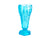 Teal Blue Art Deco Glass Vase, Davidson 'Chevron' Design, 1940's
