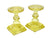 Yellow/Green Glass Candlesticks, Bright, Happy Colour