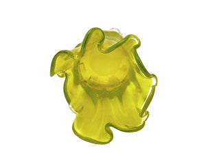 Yellow/Green Art Glass Vase, Bright Sunny Colour