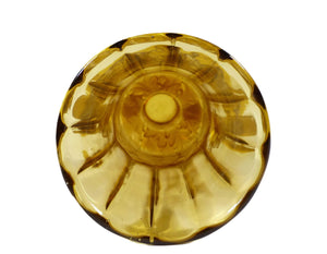 Art Deco Jobling Amber Glass Vase, "Dandelion", 1930's