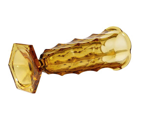 Art Deco Amber Glass Vase, 1930's, Slim Shape