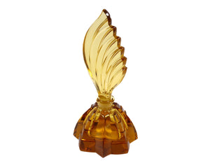 Amber Glass Perfume Bottle, Art Deco Style, Beautiful Gift