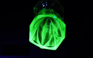 Art Deco Uranium Glass Small Vase, Elegant Shape