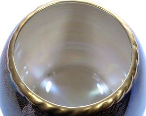 Carlton Ware Crane Oval Vase, Bleu Royale, Hand Painted