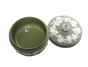 Wedgwood Jasperware Green Trinket Box, Lovely Shape