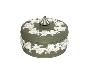 Wedgwood Jasperware Green Trinket Box, Lovely Shape